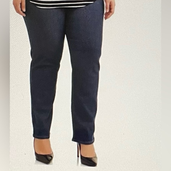 Terra & Sky Denim - Terra & Sky Blue Women's Skinny Jeans Petite Plus Size 26W Stretchy